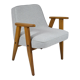 Vintage armchair 366 model, 1960s, fully restored, J. Chierowski, blue, teak