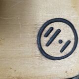 Vintage wood and metal lamp 47cm