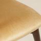 Modern Set of 6 Dining Chairs, Beige Pearl Velvet and Dark beech wood