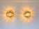 Pair of Venini wall sconces in cut Murano glass, circa 1970.