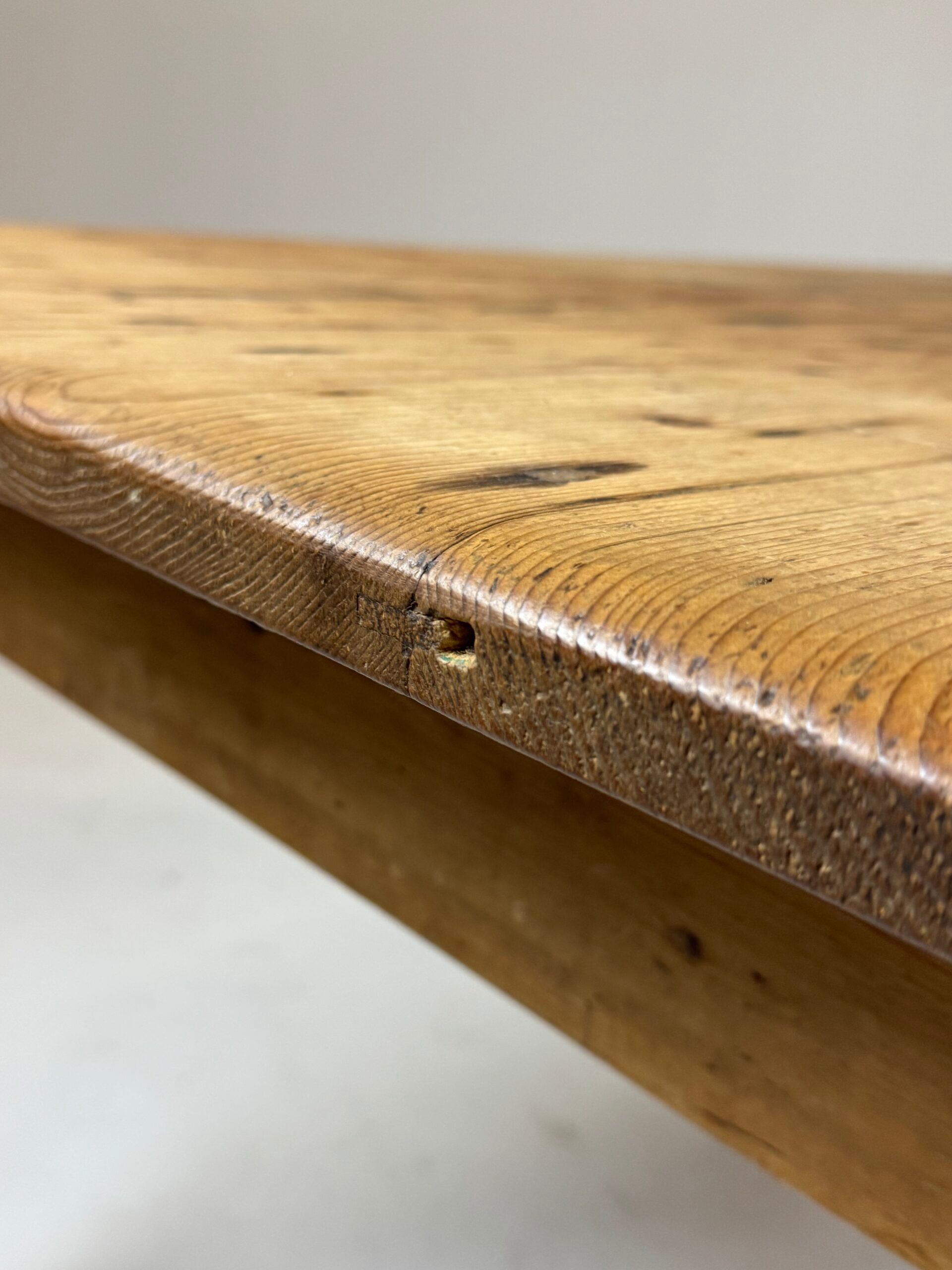 English antique pine dining table