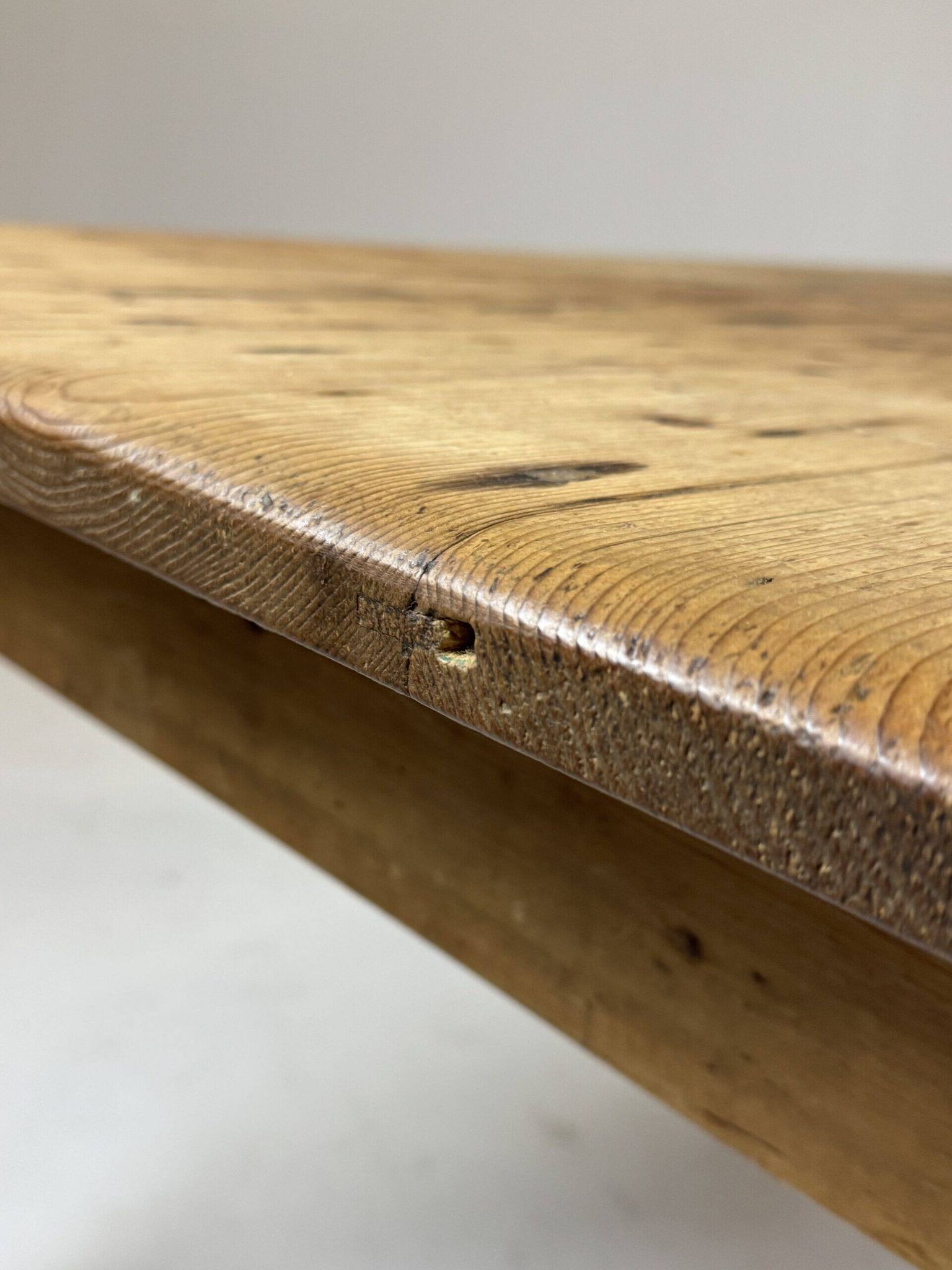 English antique pine dining table