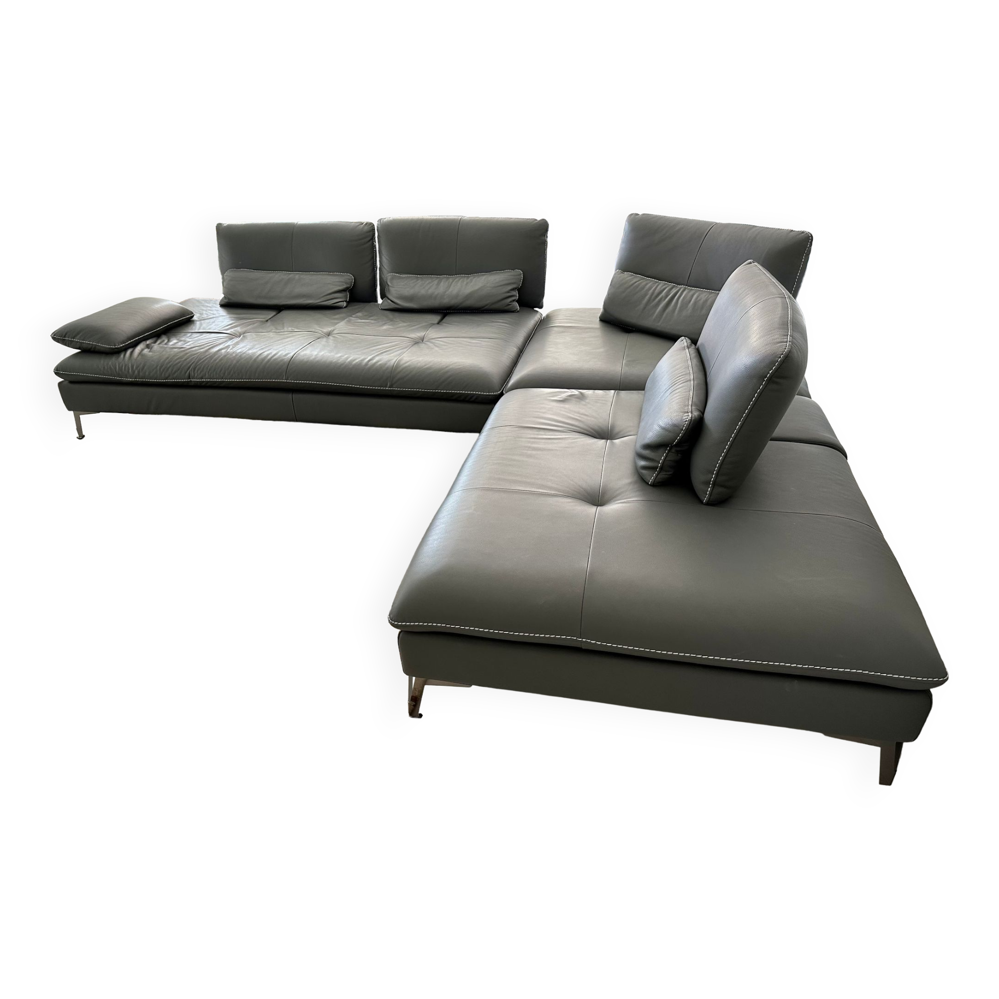 Leather sofa Scenario Roche Bobois