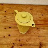 Théière en céramique jaune vintage