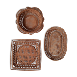 3 finely braided baskets