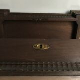 Boîte ancienne en bois marron des années 50