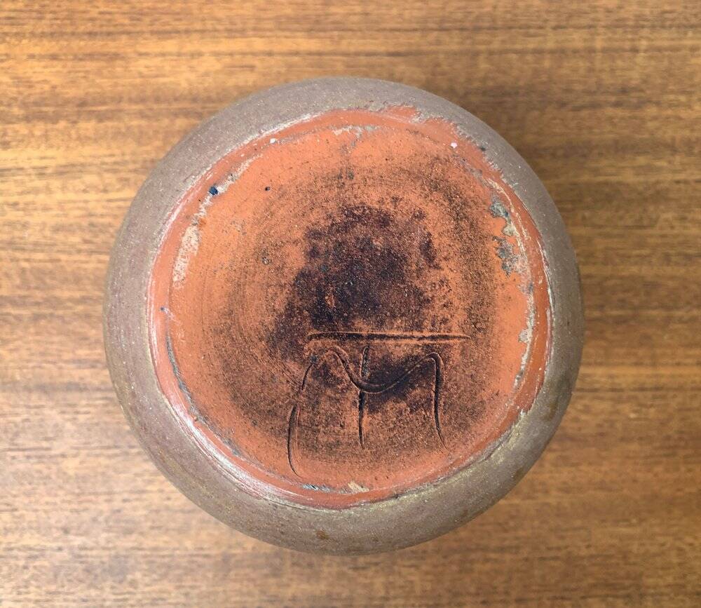 Mid-century German studio pottery vase by Melitta Teubner, 1960s.