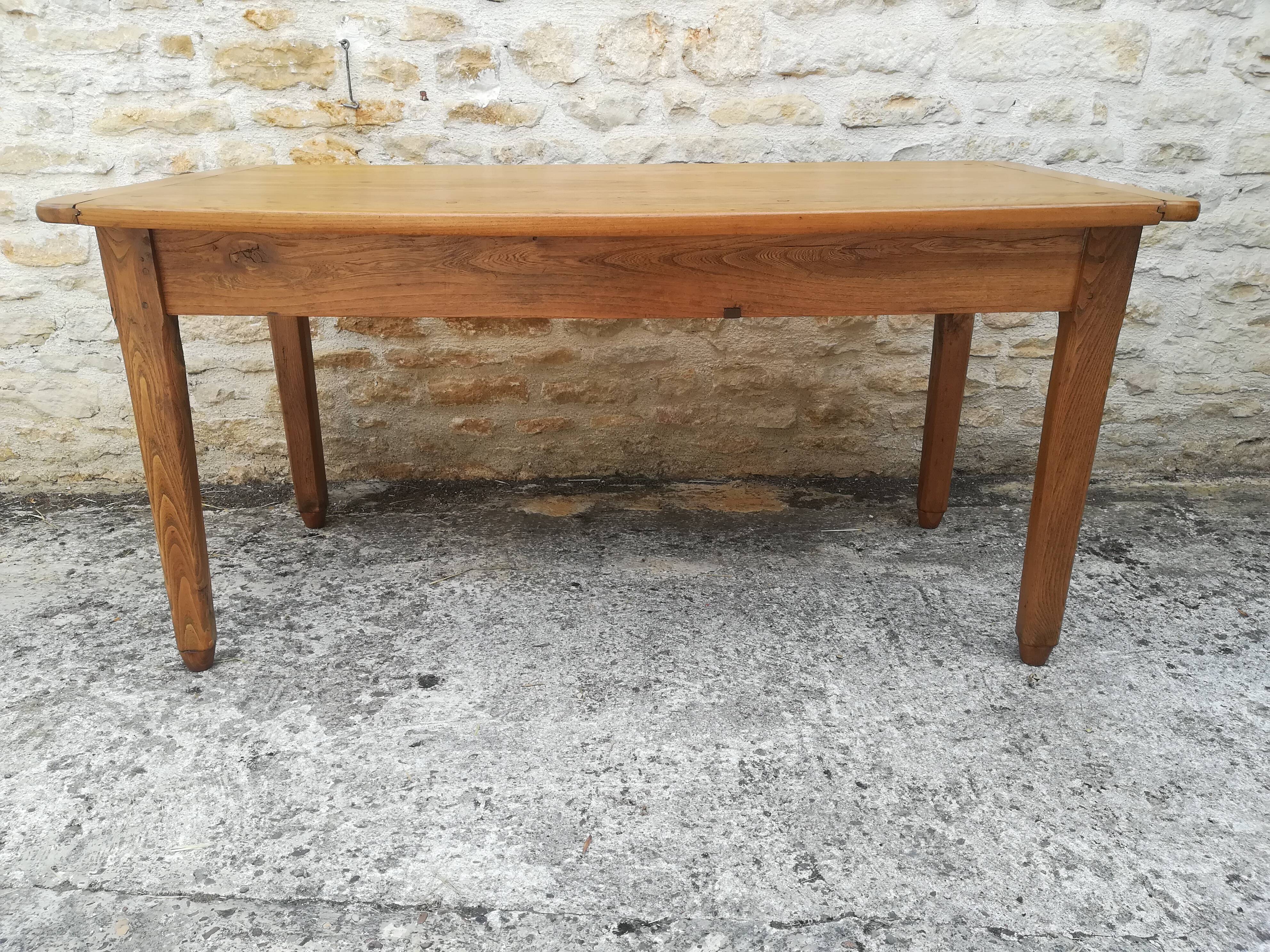 Elm farmhouse table
