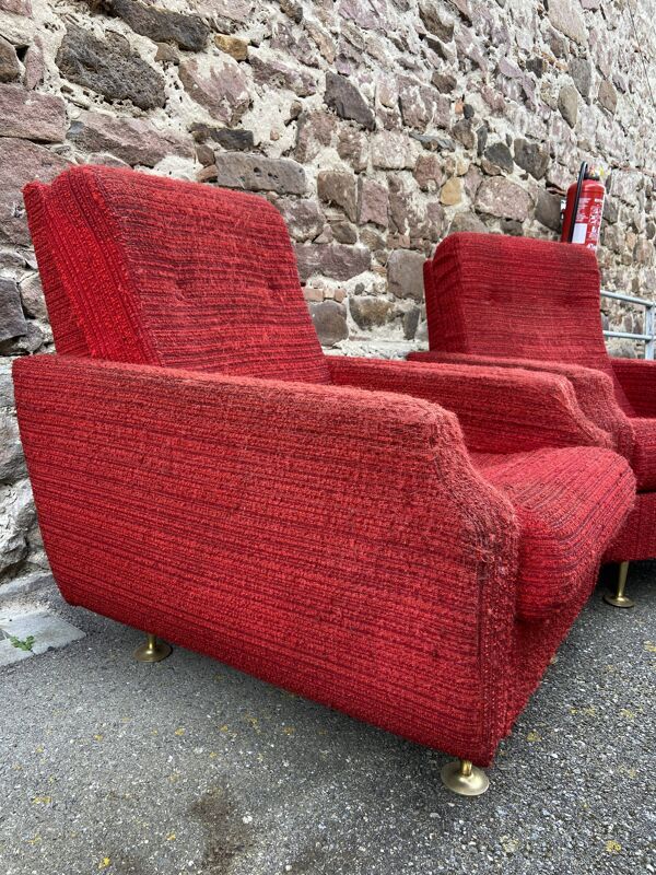 paire de fauteuils vintage 60s