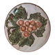 Vintage ceramic bowl – embossed grape pattern in slip style