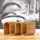 Rattan magazine holder 1970