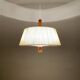 Raffia Bast and Walnut Pendant Lamp by Temde