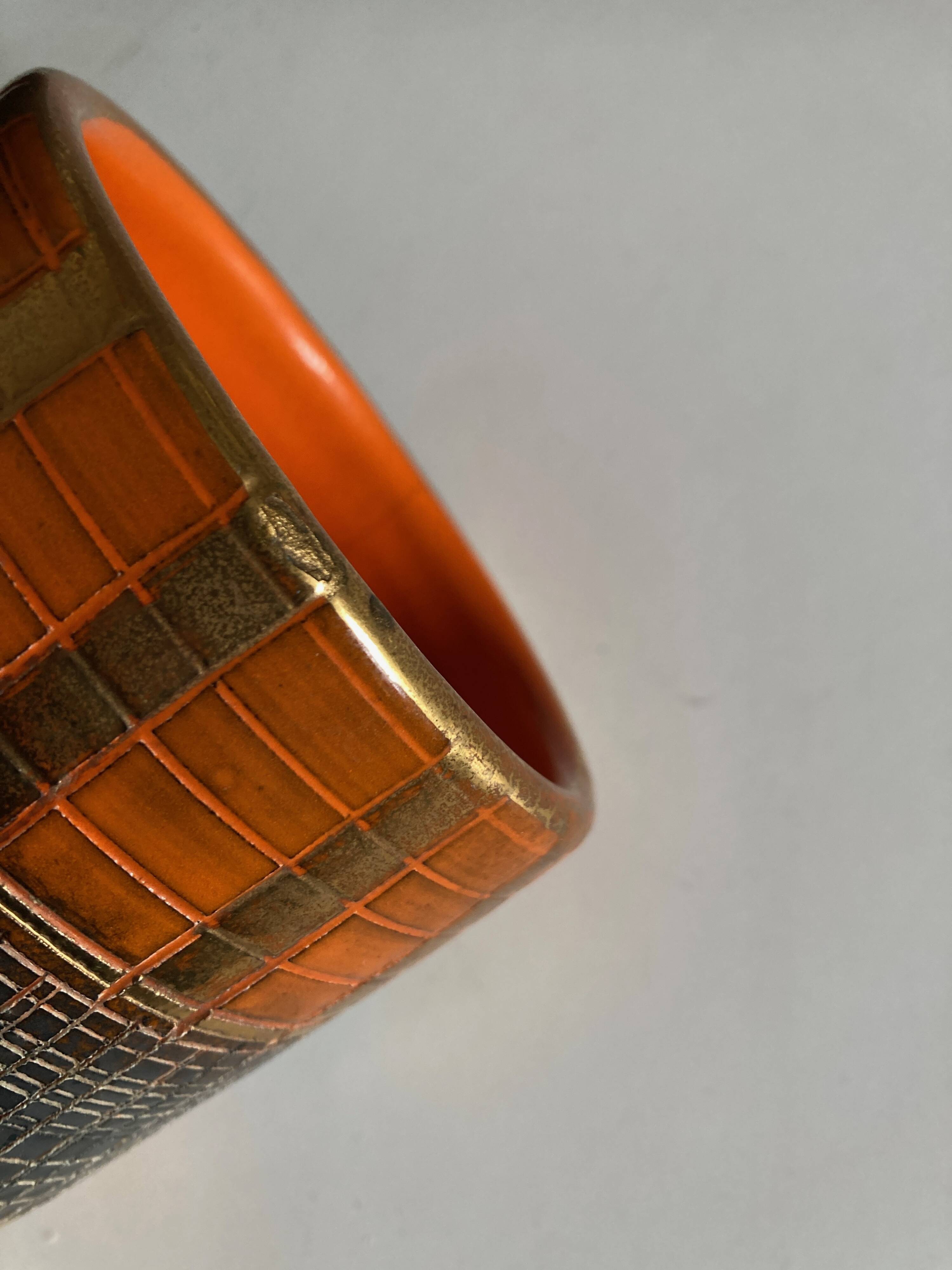 Seta series vase by Aldo Londi for Bitossi sgraffitto 1950 Italy