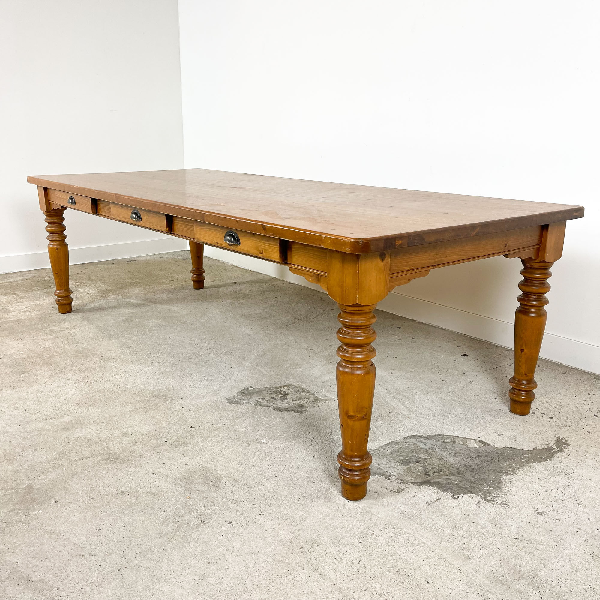 Country house wooden dining table