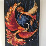 Tapestry vintage canvas 60's