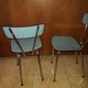 Paire de chaises en formica bleu pastel vintage