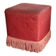 60s pink velvet pouf