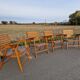 Set of 4 vintage folding armchairs