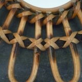 Miroir en rotin ancien 45x65cm