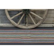 1970s Vintage Turkish Oushak Handmade Wool Cotton Blue Runner Rug 56x229