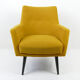 Vintage mid century yellow lounge armchair from '60s