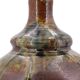 Puisaye stoneware lamp, raffia lampshade, 70s