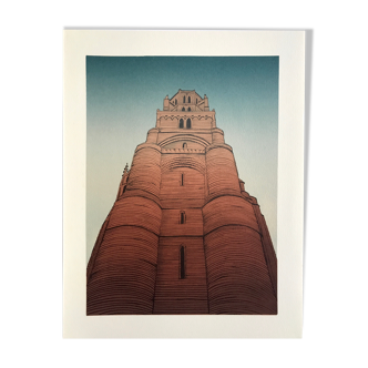 Original lithograph by Alain Le Foll, Albi, 1978