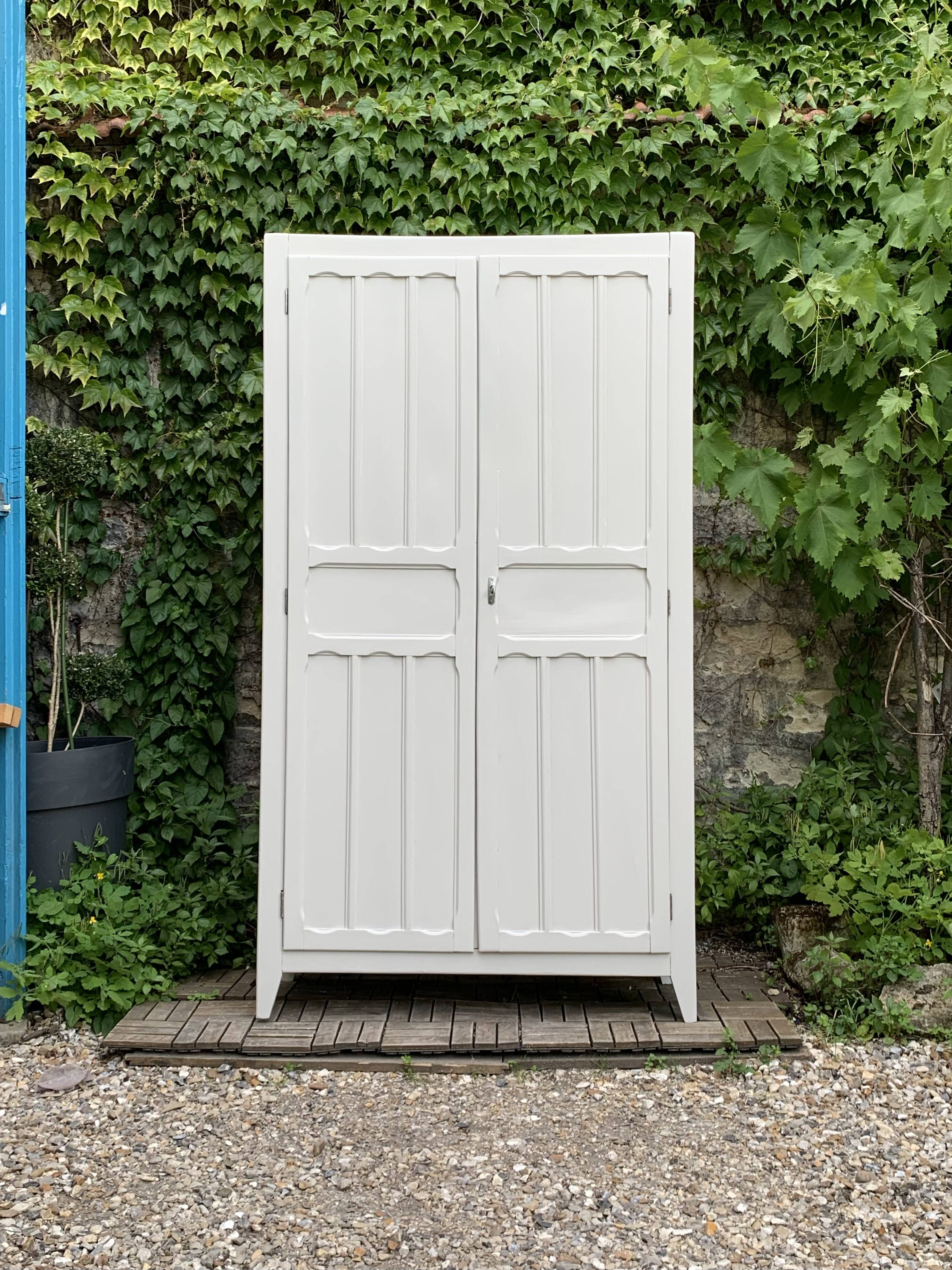 Antique Parisian paneled wardrobe, 1940