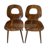 PAIR OF CHAIRS BAUMANN Model Oeil Distribution Henri Julien