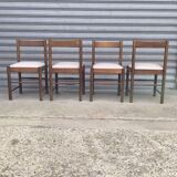 Set of four brutalist chairs 1950