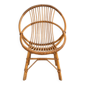 Vintage rattan armchair – 1960s/70s