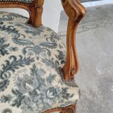 Paire de fauteuils style Louis XV Cabriolet ancien