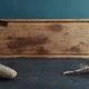 Large and heavy vintage French wooden chopping board