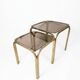 1970s golden metal nesting table