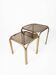 1970s golden metal nesting table