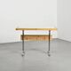 Metal and pine table, La Plagne circa 1960