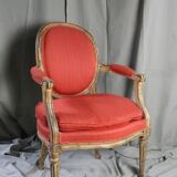Louis XVI style cabriolet medallion armchair
