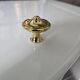 6 polished brass furniture knobs