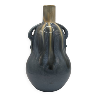 Vase ceramique arrondi gustave de bruyn lille fives art nouveau modèle 5033