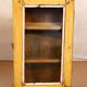 Burmese teak wall shelf with original yellow patina