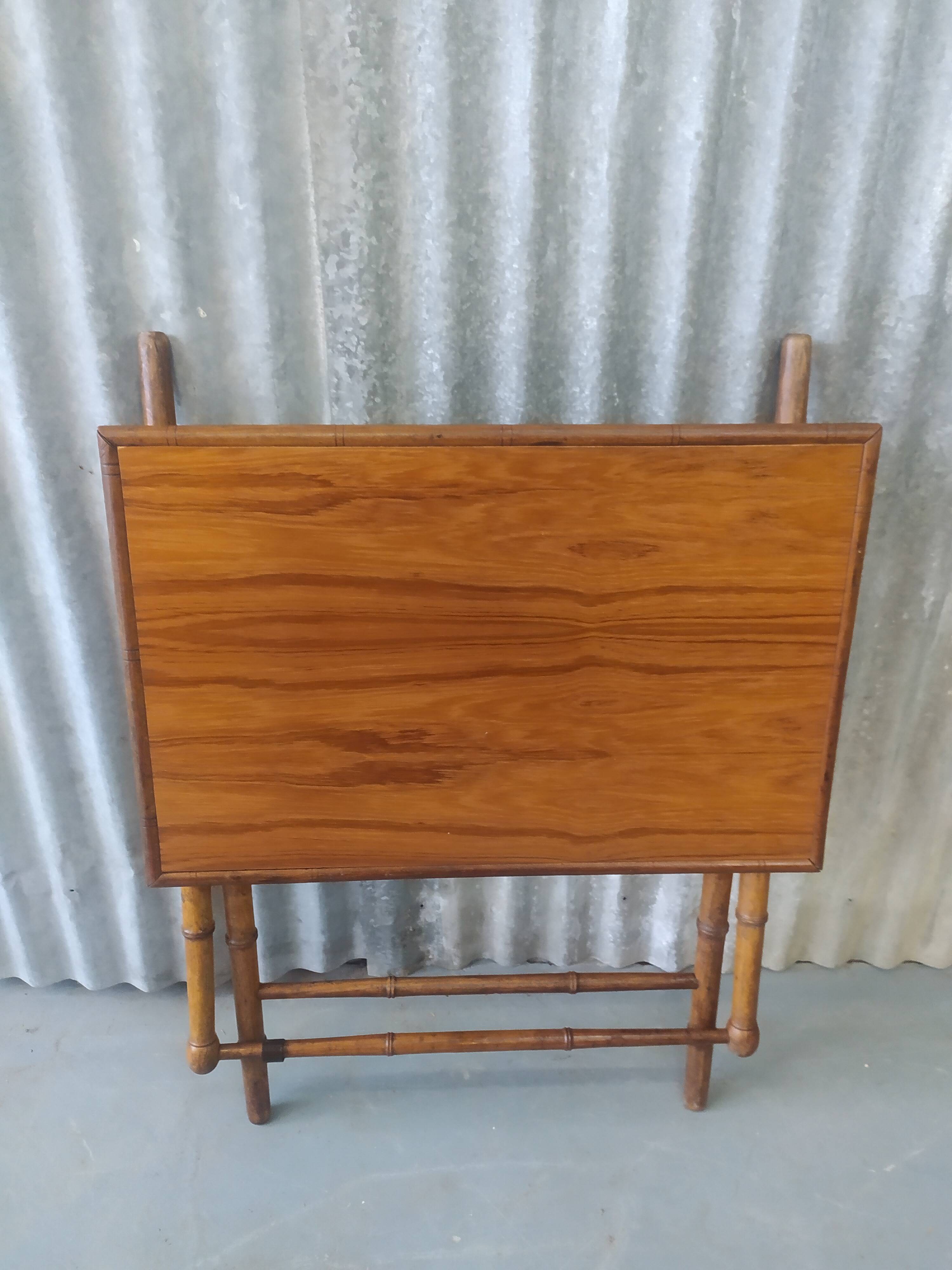Vintage bamboo folding table