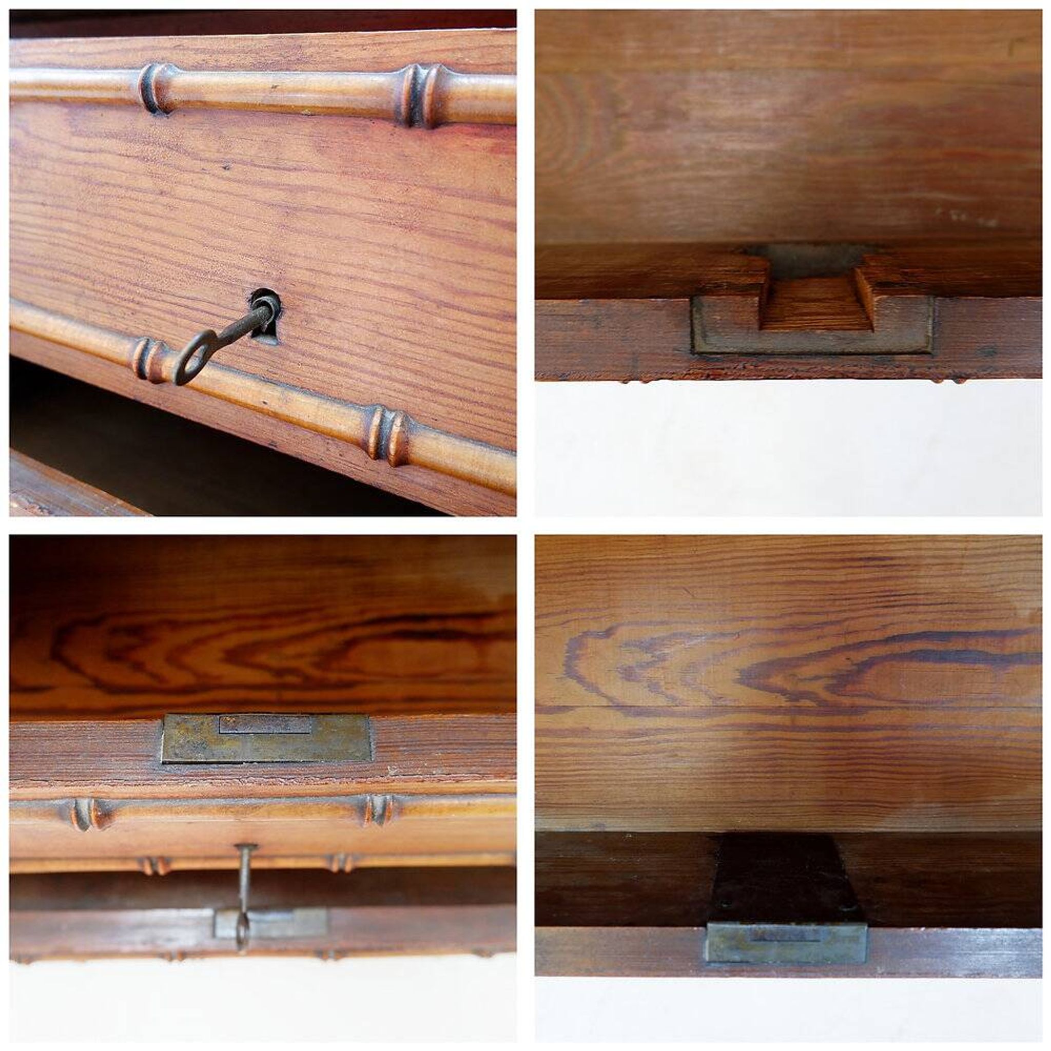 Commode en faux bambou et plateau marbre - Fin du XIXe siècle