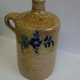 Vase en grès émaillé moucheté avec décor bleu