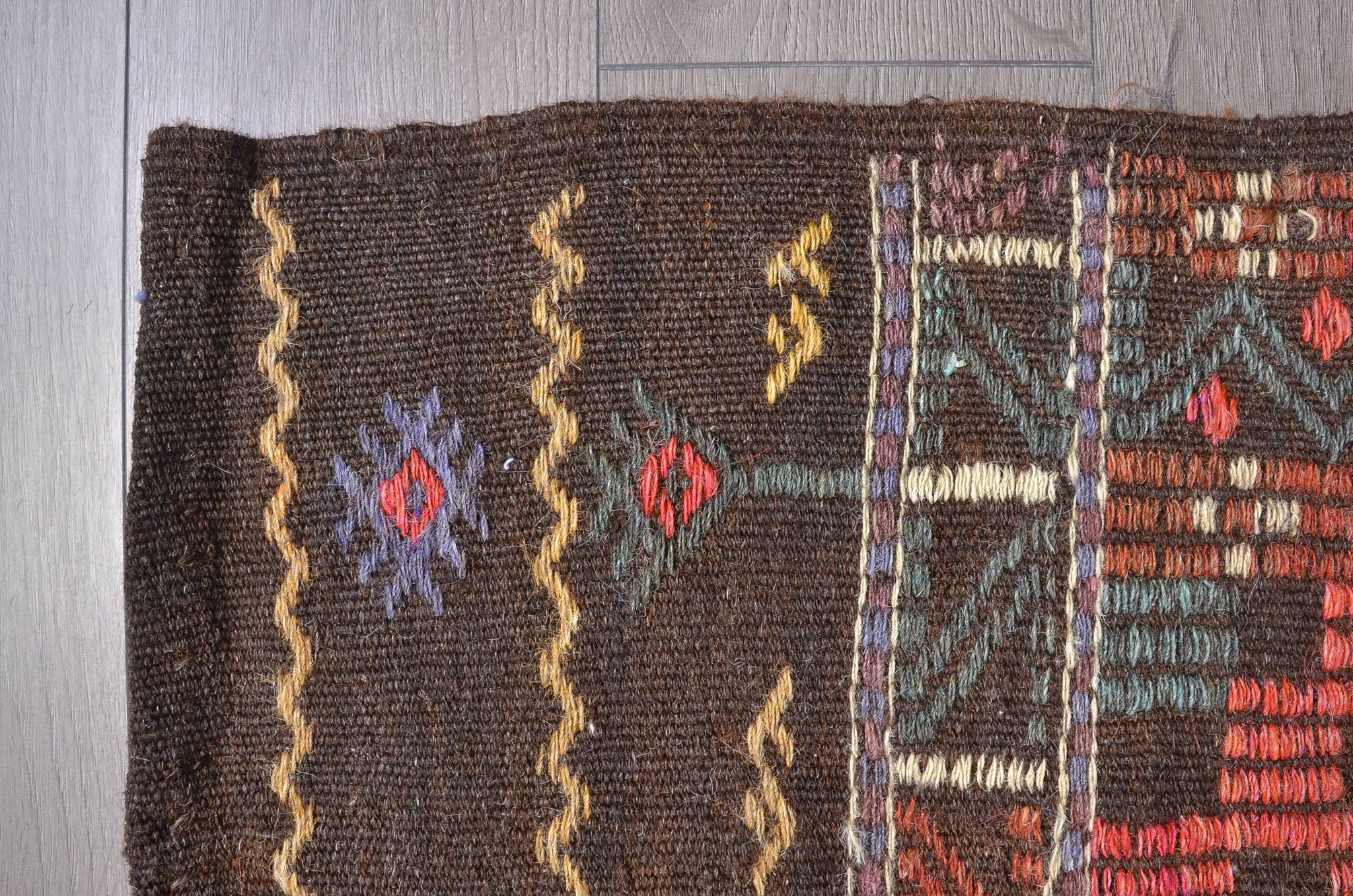 Tapis kilim Oushak anatolien surdimensionné