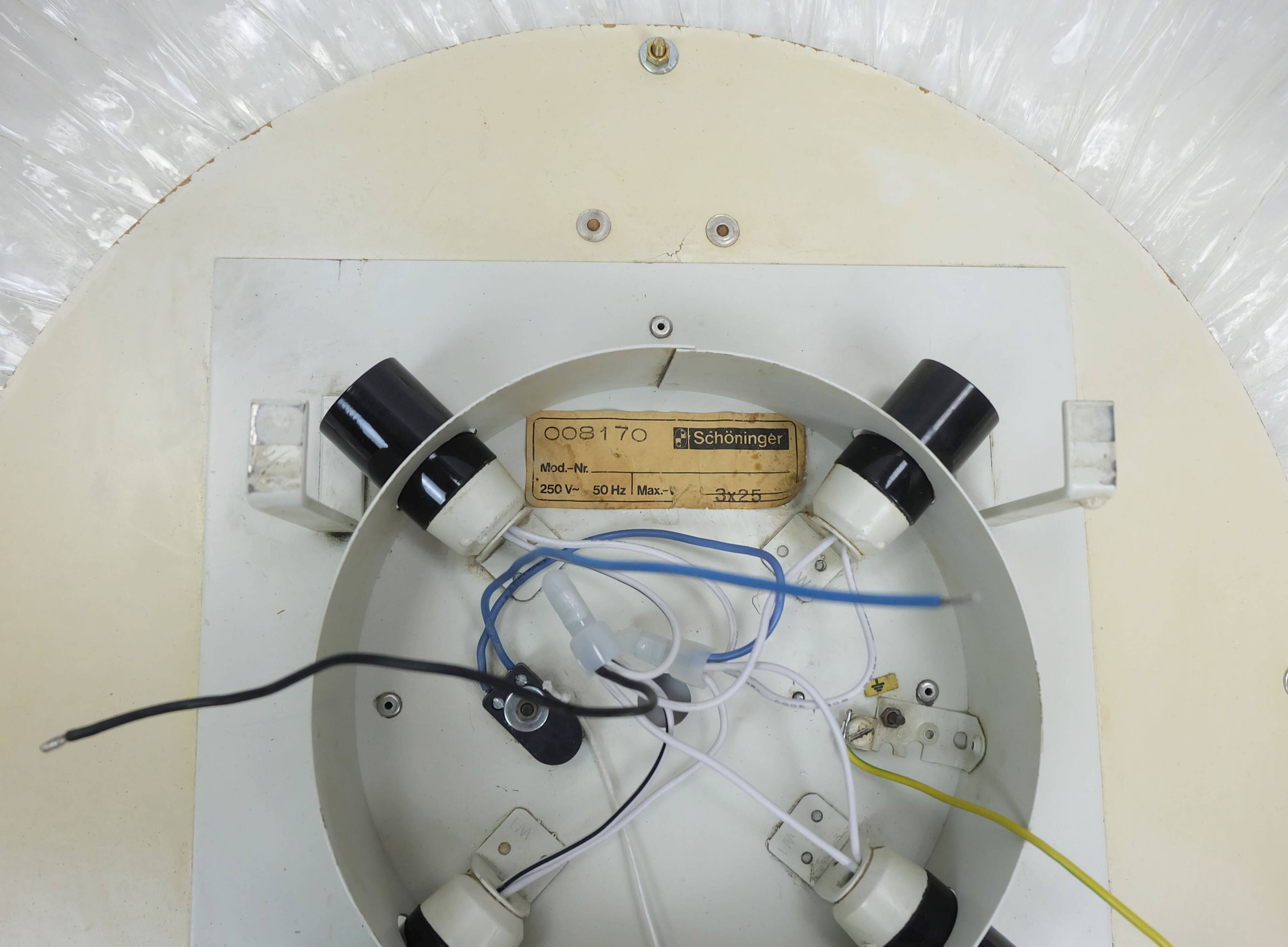 back lit wall MIRROR by schöninger acrylic frame ice glass decor 1960s 1970