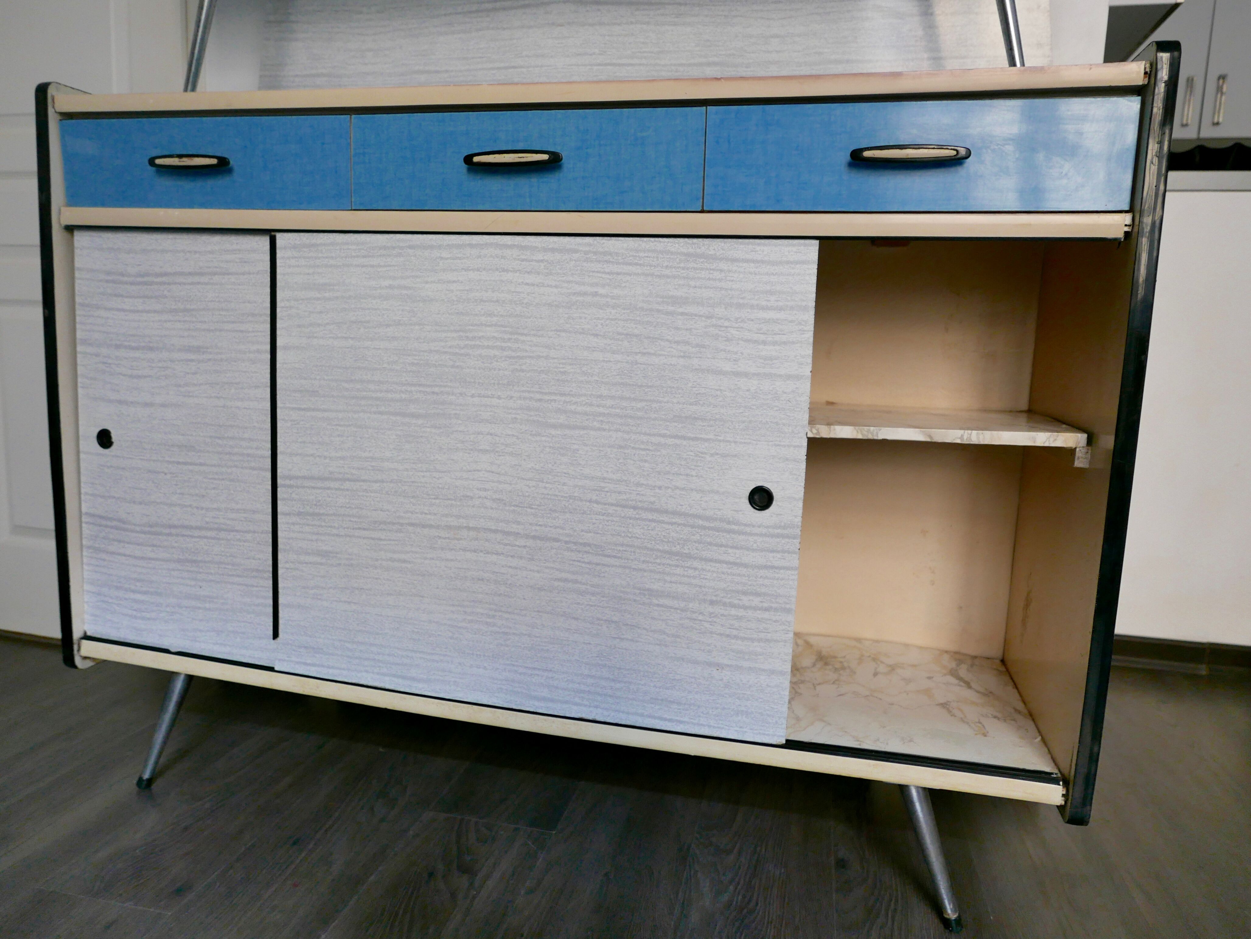 Two-color formica buffet