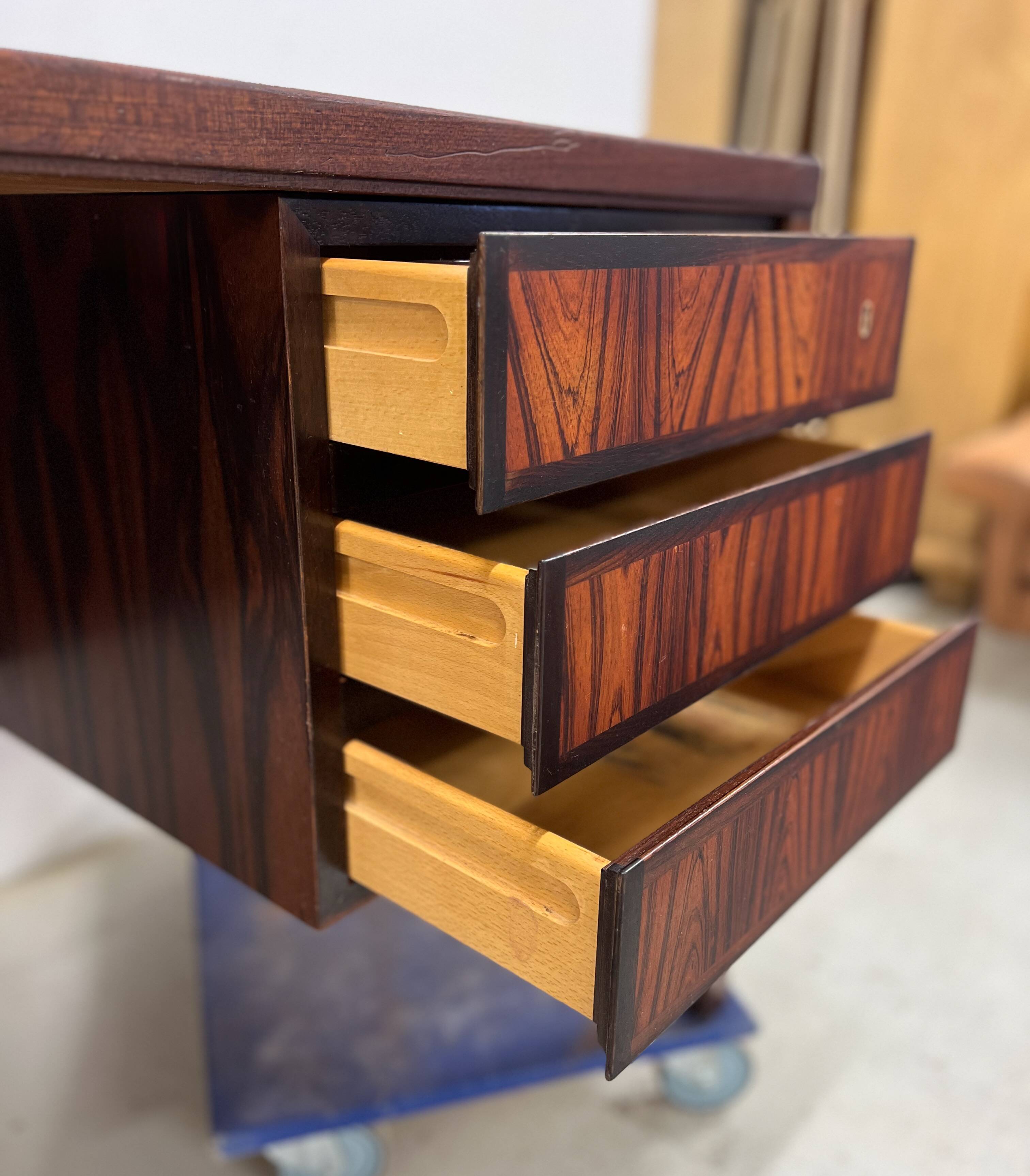 Gunni Omann Model 77 Rosewood Desk, 1960s.