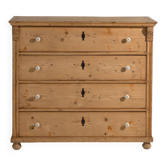 Rustic antique pine commode, Central Europe, around 1900