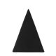 Black pyramid sculpture by Antonio Lampecco in ceramic, 1980s