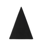 Black pyramid sculpture by Antonio Lampecco in ceramic, 1980s